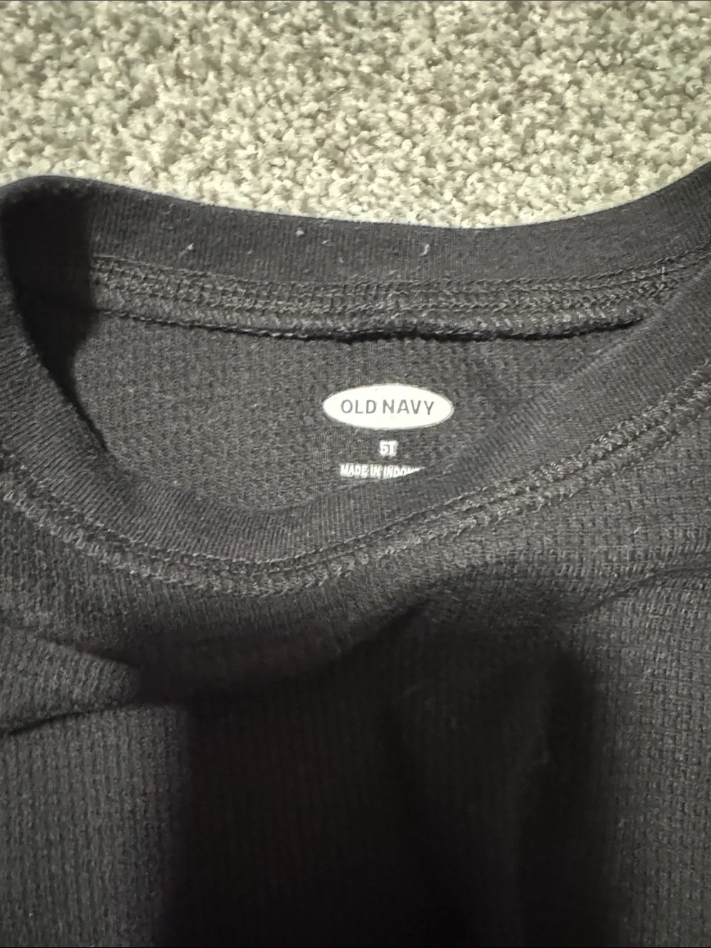 Old Navy Black Long Sleeve Thermal Tee for Kids